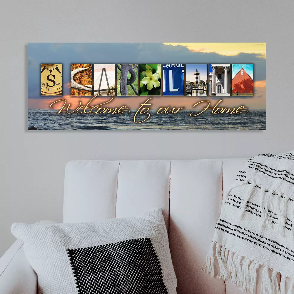 Personal-Prints South Carolina "Welcome" Block Wall Art 2 Personal-Prints South Carolina "Welcome" Block Wall Art - Image 2