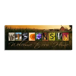 Personal-Prints Wisconsin "Welcome" Block Wall Art