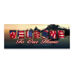 Personal-Prints Navy "Welcome" Block Wall Art