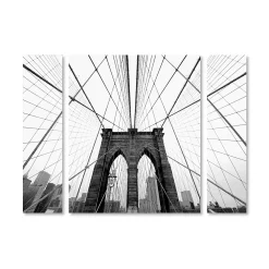 Trademark Fine Art 'NYC Brooklyn Bridge' Multi Panel Art Set