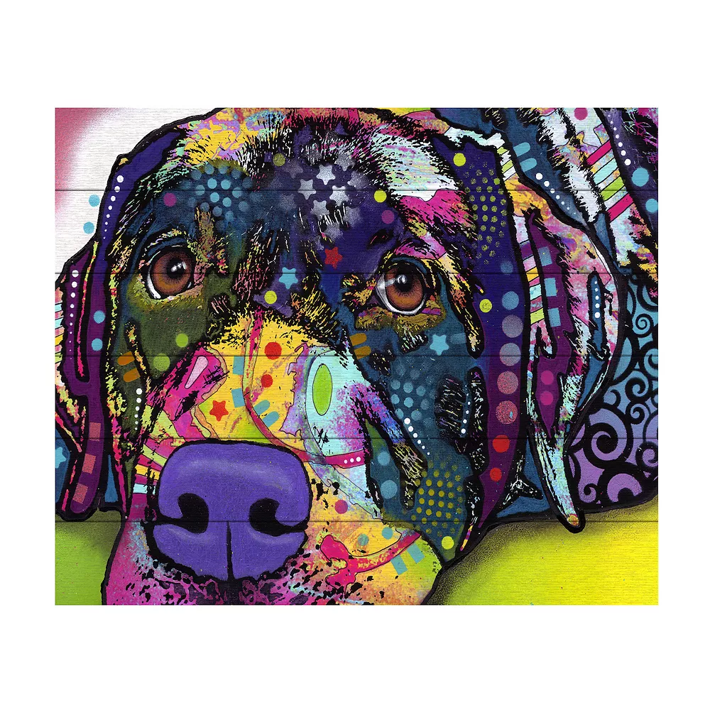 Trademark Fine Art 'Savvy Labrador' Wood Slat Art 1 Trademark Fine Art 'Savvy Labrador' Wood Slat Art