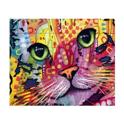 Trademark Fine Art 'Tilt Cat' Wood Slat Art