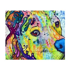 Trademark Fine Art 'Thoughtful Pitbull III' Wood Slat Art