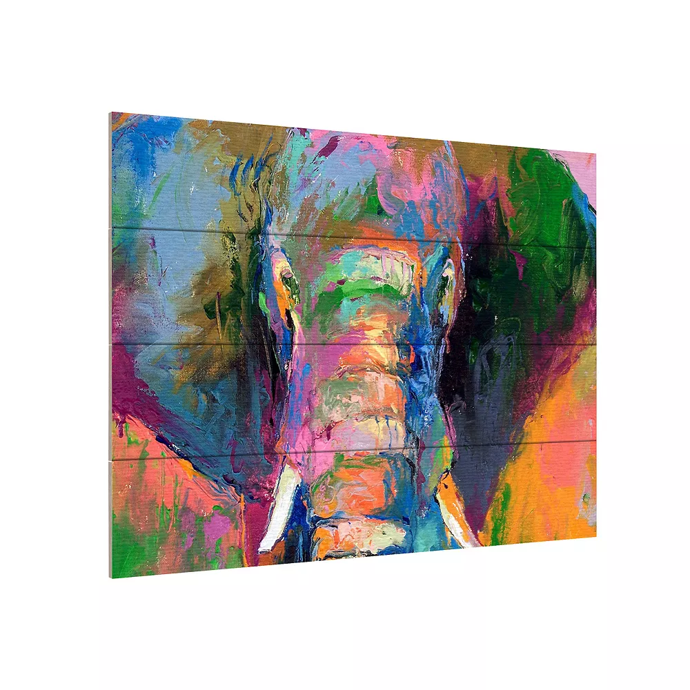 Trademark Fine Art 'Elephant 2' Wood Slat Art 2 Trademark Fine Art 'Elephant 2' Wood Slat Art - Image 2