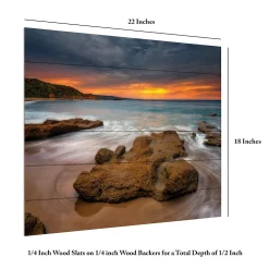 Trademark Fine Art 'Beach At Sunset 5' Wood Slat Art -Kohl's Sales 3988852 ALT5