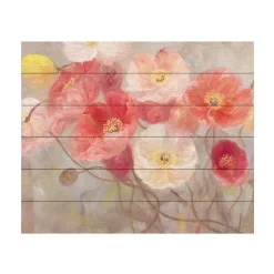 Trademark Fine Art 'Wild Poppies I' Wood Slat Art