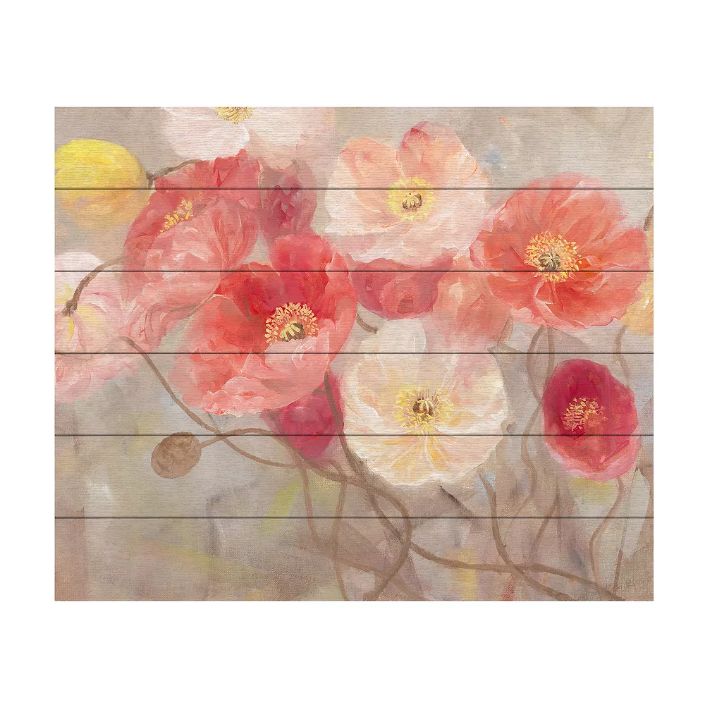 Trademark Fine Art 'Wild Poppies I' Wood Slat Art 1 Trademark Fine Art 'Wild Poppies I' Wood Slat Art