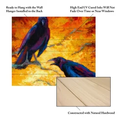 Trademark Fine Art 'Crows 9' Wood Slat Art 10 Trademark Fine Art 'Crows 9' Wood Slat Art -Kohl's Sales 3989000 ALT4
