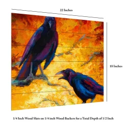 Trademark Fine Art 'Crows 9' Wood Slat Art 11 Trademark Fine Art 'Crows 9' Wood Slat Art -Kohl's Sales 3989000 ALT5