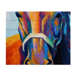 Trademark Fine Art 'One Of The Boys' Wood Slat Art