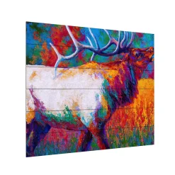 Alternative view of Trademark Fine Art 'Chorus Elk' Wood Slat Art