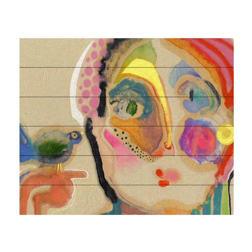 Trademark Fine Art Wyanne 'The Talker' Wood Slat Art 1 Trademark Fine Art Wyanne 'The Talker' Wood Slat Art