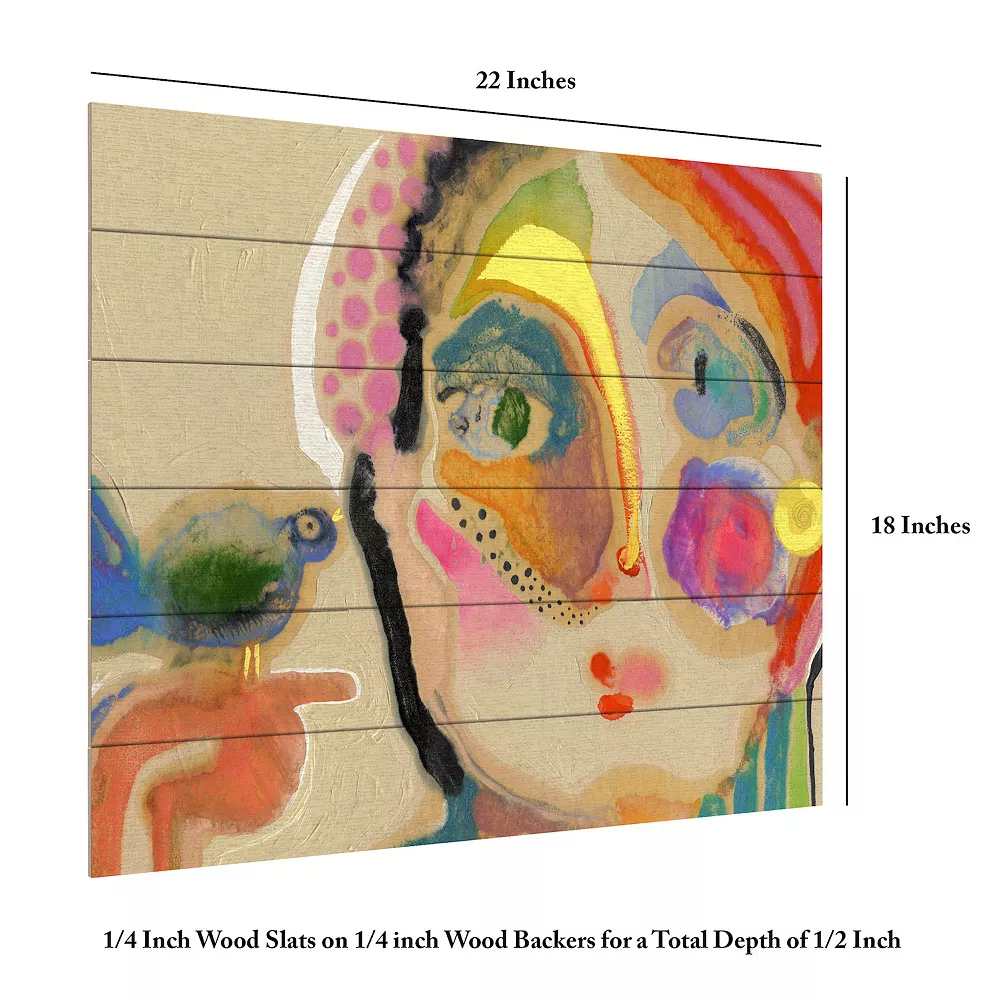 Trademark Fine Art Wyanne 'The Talker' Wood Slat Art 6 Trademark Fine Art Wyanne 'The Talker' Wood Slat Art - Image 6