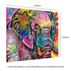Trademark Fine Art Elephant Wood Slat Art -Kohl's Sales 3989348 ALT5