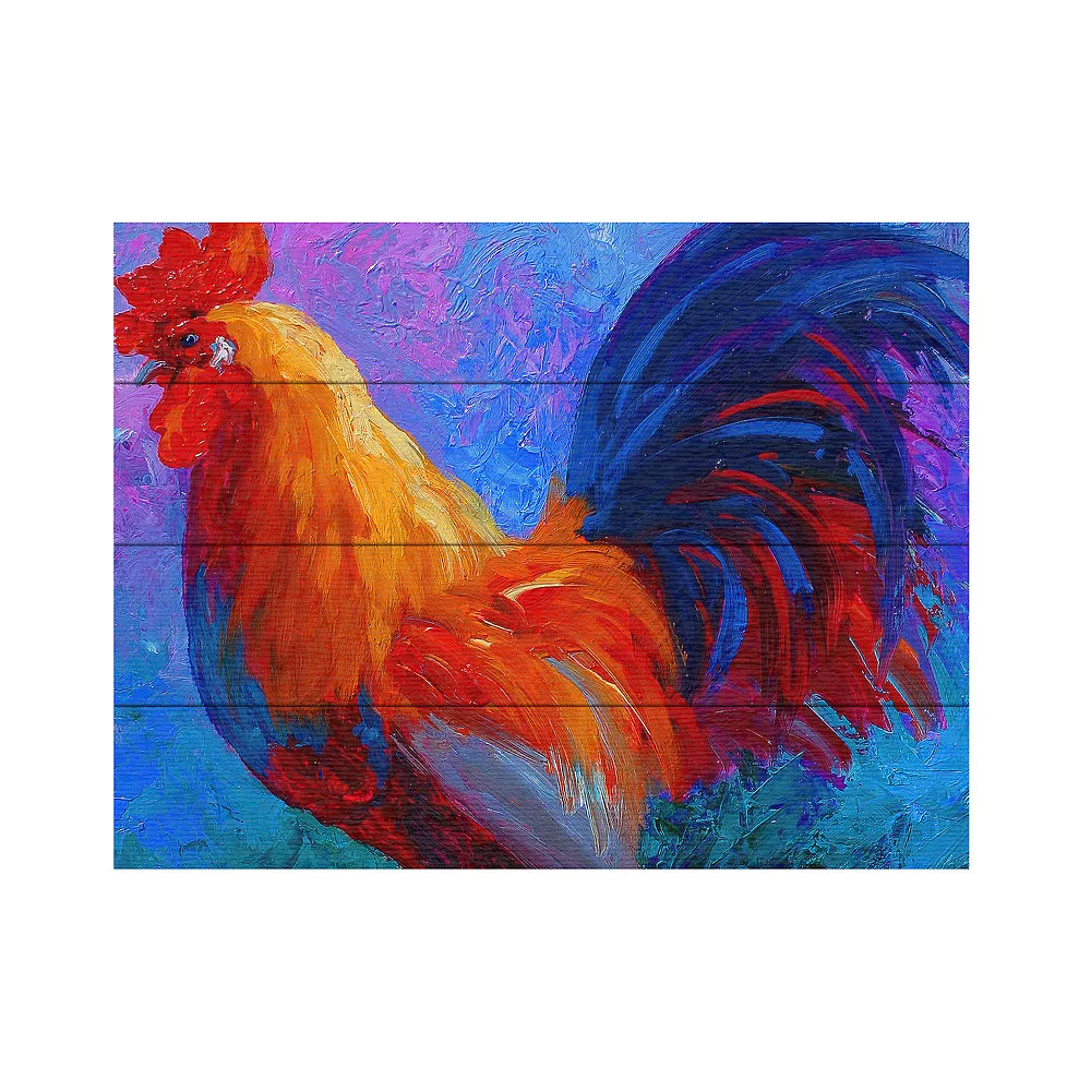 Trademark Fine Art 'Rooster Bob 1' Wood Slat Art 1 Trademark Fine Art 'Rooster Bob 1' Wood Slat Art