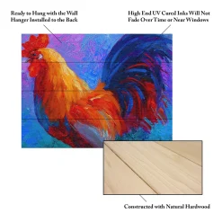 Trademark Fine Art 'Rooster Bob 1' Wood Slat Art 10 Trademark Fine Art 'Rooster Bob 1' Wood Slat Art -Kohl's Sales 3989402 ALT4