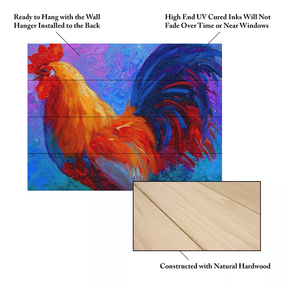 Trademark Fine Art 'Rooster Bob 1' Wood Slat Art 5 Trademark Fine Art 'Rooster Bob 1' Wood Slat Art - Image 5
