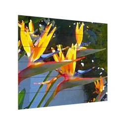 Alternative view of Trademark Fine Art 'Bird Of Paradise Backlit By Sun' Wood Slat Art