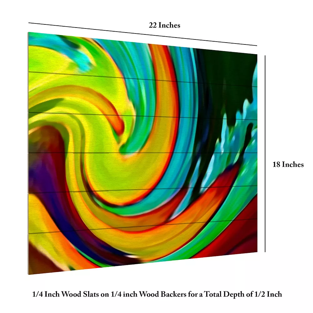 Trademark Fine Art Trademark Fine 'Crashing Wave' Wood Slat Art 6 Trademark Fine Art Trademark Fine 'Crashing Wave' Wood Slat Art - Image 6