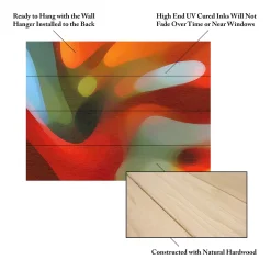 Trademark Fine Art 'Red Tree Light' Wood Slat Art -Kohl's Sales 3989434 ALT4