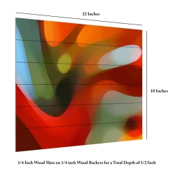 Trademark Fine Art 'Red Tree Light' Wood Slat Art -Kohl's Sales 3989434 ALT5