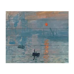 Trademark Fine Art Claude Monet 'Impression Sunrise' Wood Slat Art