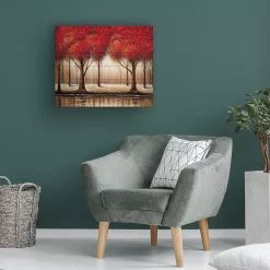 Trademark Fine Art Rio 'Parade Of Red Trees' Wood Slat Art -Kohl's Sales 3989583 ALT3