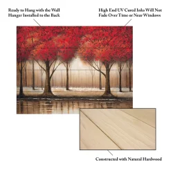 Trademark Fine Art Rio 'Parade Of Red Trees' Wood Slat Art -Kohl's Sales 3989583 ALT4