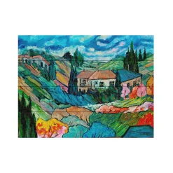 Trademark Fine Art 'Valley House' Wood Slat Art