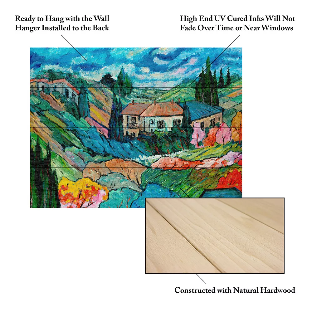 Trademark Fine Art 'Valley House' Wood Slat Art 4 Trademark Fine Art 'Valley House' Wood Slat Art - Image 4