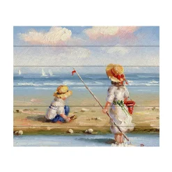 Trademark Fine Art Rio 'At The Beach III' Wood Slat Art