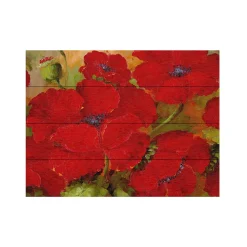 Trademark Fine Art Rio 'Poppies 2' Wood Slat Art
