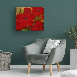 Trademark Fine Art Rio 'Poppies 2' Wood Slat Art -Kohl's Sales 3989630 ALT3