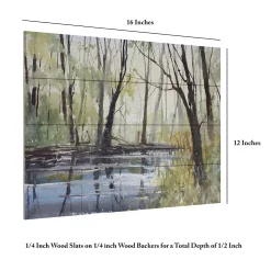 Trademark Fine Art Pine River Reflections Wood Slat Wall Art -Kohl's Sales 3992062 ALT5