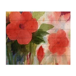 Trademark Fine Art Crimson Field Wood Slat Wall Art