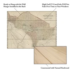 Trademark Fine Art Plan Of Washington DC Wood Slat Wall Art -Kohl's Sales 3992148 ALT4