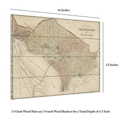 Trademark Fine Art Plan Of Washington DC Wood Slat Wall Art -Kohl's Sales 3992148 ALT5