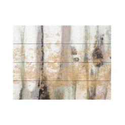 Trademark Fine Art Studio W 'Falling Gold Leaf I' Wood Slat Art