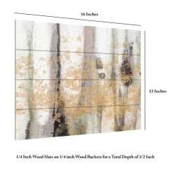 Trademark Fine Art Studio W 'Falling Gold Leaf I' Wood Slat Art -Kohl's Sales 3992262 ALT5