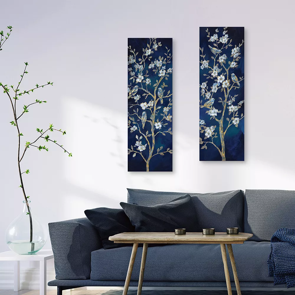 Master Piece Indigo Spring I & II By Nan Canvas Wall Art 2-piece Set 2 Master Piece Indigo Spring I & II By Nan Canvas Wall Art 2-piece Set - Image 2