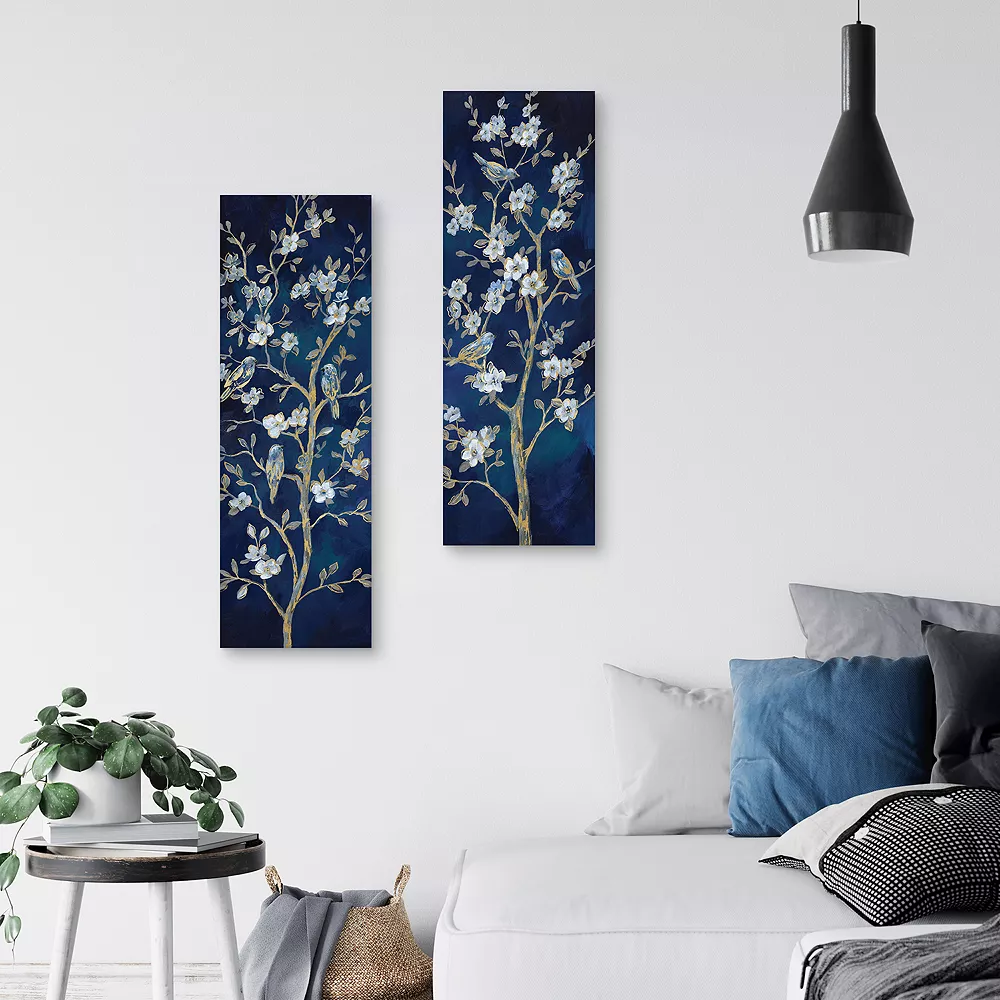 Master Piece Indigo Spring I & II By Nan Canvas Wall Art 2-piece Set 3 Master Piece Indigo Spring I & II By Nan Canvas Wall Art 2-piece Set - Image 3