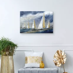 Master Piece Indigo Swells Sailboat Canvas Wall Art -Kohl's Sales 5133110 ALT3