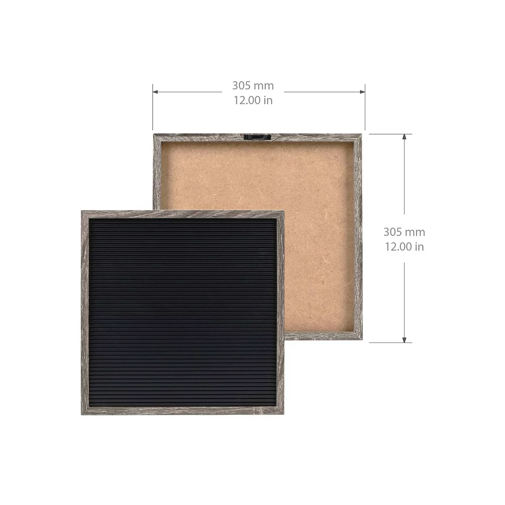 Sonoma Goods For Life® 12" X 12" Letterboard Black Slats With Gray Frame 4 Sonoma Goods For Life® 12" X 12" Letterboard Black Slats With Gray Frame - Image 4