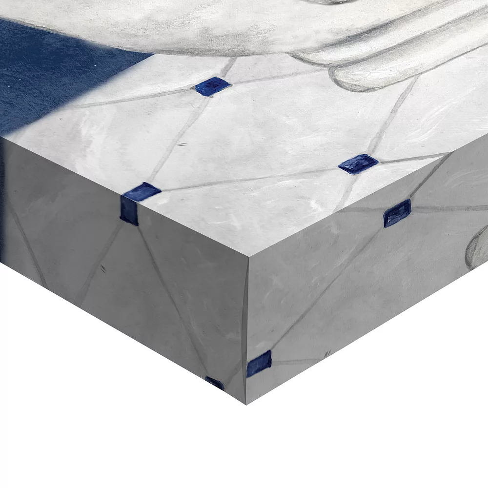 Master Piece Navy Blue Bath I & II Canvas Wall Art 2-piece Set 5 Master Piece Navy Blue Bath I & II Canvas Wall Art 2-piece Set - Image 5