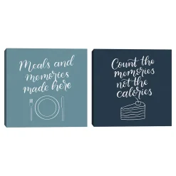 Master Piece Kitchen Words II & IV Canvas Wall Art 2-piece Set