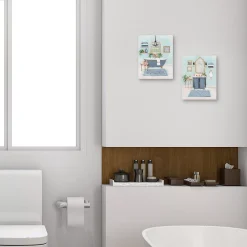 Master Piece Blue Bath I & II Canvas Wall Art 2-piece Set -Kohl's Sales 5468023 ALT3