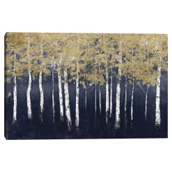 Master Piece Shimmering Forest Indigo Canvas Wall Art