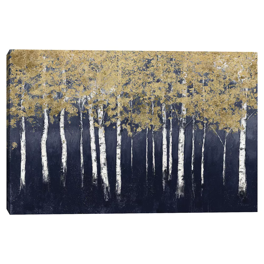 Master Piece Shimmering Forest Indigo Canvas Wall Art 1 Master Piece Shimmering Forest Indigo Canvas Wall Art