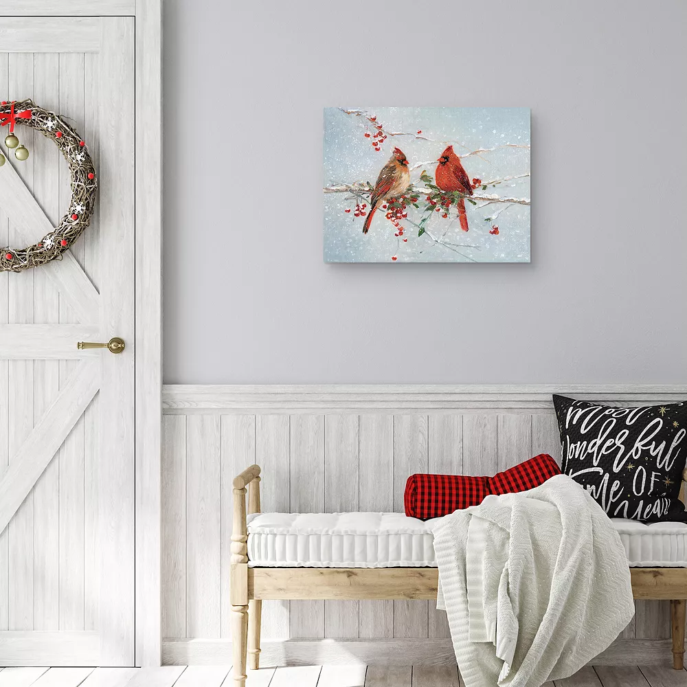 Master Piece Cardinals In Winter By S Swatland Canvas Wall Art 2 Master Piece Cardinals In Winter By S Swatland Canvas Wall Art - Image 2