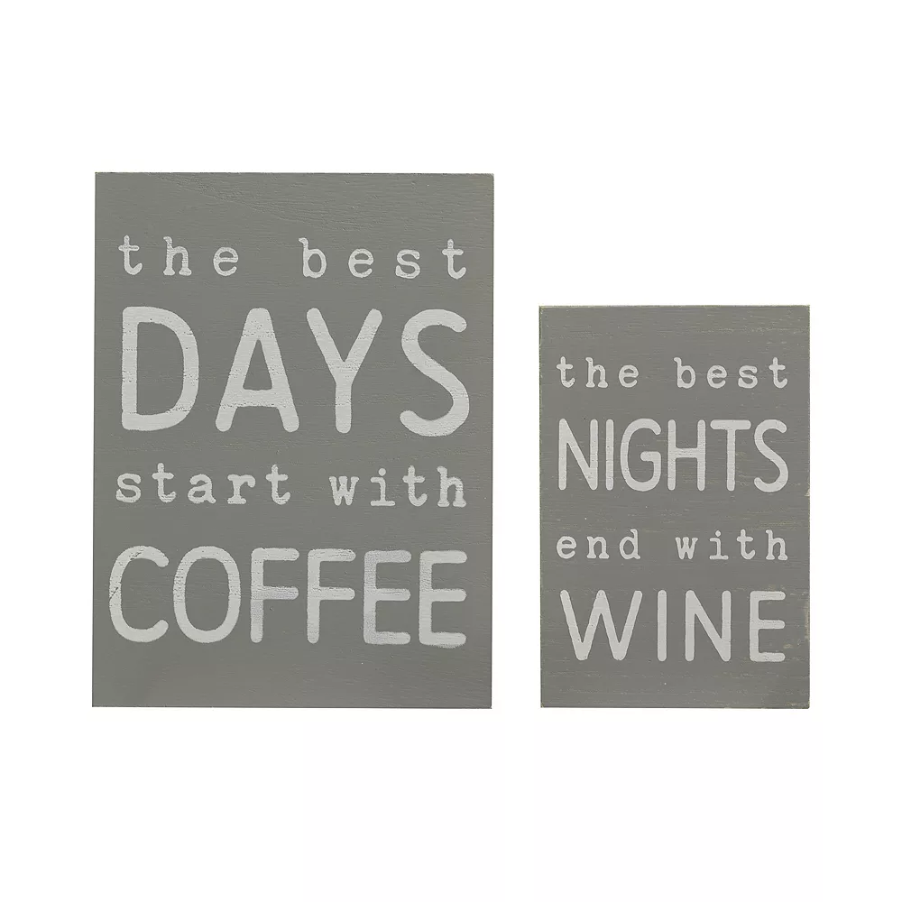 Sonoma Goods For Life® Coffee & Wine Caption Art Box 2-pack Set 1 Sonoma Goods For Life® Coffee & Wine Caption Art Box 2-pack Set